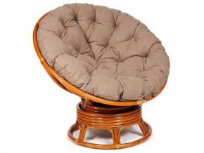 Кресло-качалка Papasan w 23/01 B с подушкой Cognac, экошерсть Коричневый в Асбесте - asbest.magazin-mebel74.ru | фото