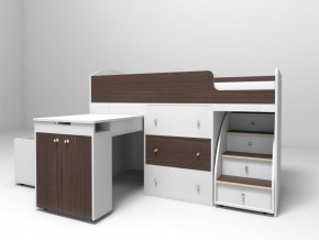 Кровать чердак Малыш 70х160 Белое дерево-Бодего в Асбесте - asbest.magazin-mebel74.ru | фото