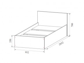 Кровать одинарная (Без матраца 0,9*2,0) в Асбесте - asbest.magazin-mebel74.ru | фото