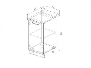 Н 40 Модуль нижний Без Столешницы МН 40 в Асбесте - asbest.magazin-mebel74.ru | фото