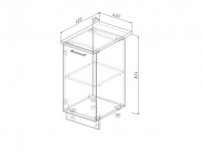 Н 40 Модуль нижний Без Столешницы МН 40 в Асбесте - asbest.magazin-mebel74.ru | фото