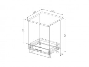 НД 60 Модуль нижний Без Столешницы Духовка МД 60 в Асбесте - asbest.magazin-mebel74.ru | фото