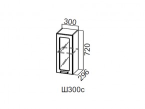 Ш300с/720 Шкаф навесной 300/720 (со стеклом) в Асбесте - asbest.magazin-mebel74.ru | фото