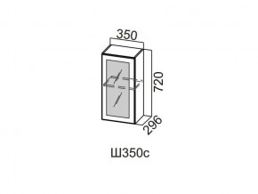 Ш350с/720 Шкаф навесной 350/720 (со стеклом) в Асбесте - asbest.magazin-mebel74.ru | фото