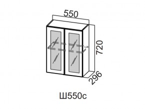 Ш550с/720 Шкаф навесной 550/720 (со стеклом) в Асбесте - asbest.magazin-mebel74.ru | фото