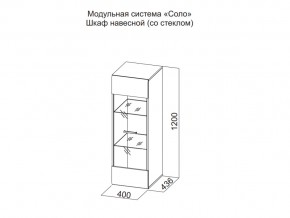 Шкаф навесной (со стеклом) в Асбесте - asbest.magazin-mebel74.ru | фото