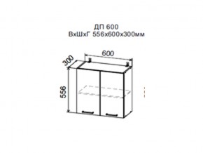 Шкаф верхний ДП600мм с 2-мя дверками в Асбесте - asbest.magazin-mebel74.ru | фото