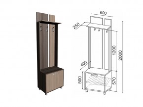 Вешалка 600 Вест Модуль 1 в Асбесте - asbest.magazin-mebel74.ru | фото